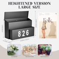 thumbnail image 2 of Wall Mount Mailbox with Planter Box, Large Capacity Galvanized Steel Outdoor Mailbox, Rustproof Decorative Black with Number Stickers for House Outside$$Tools & Hardware Other, 2 of 7