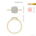thumbnail image 4 of ANGARA Natural 0.14 Ct. Diamond Halo Ring in 14K Yellow Gold for Women (Ring Size: 12), 4 of 9