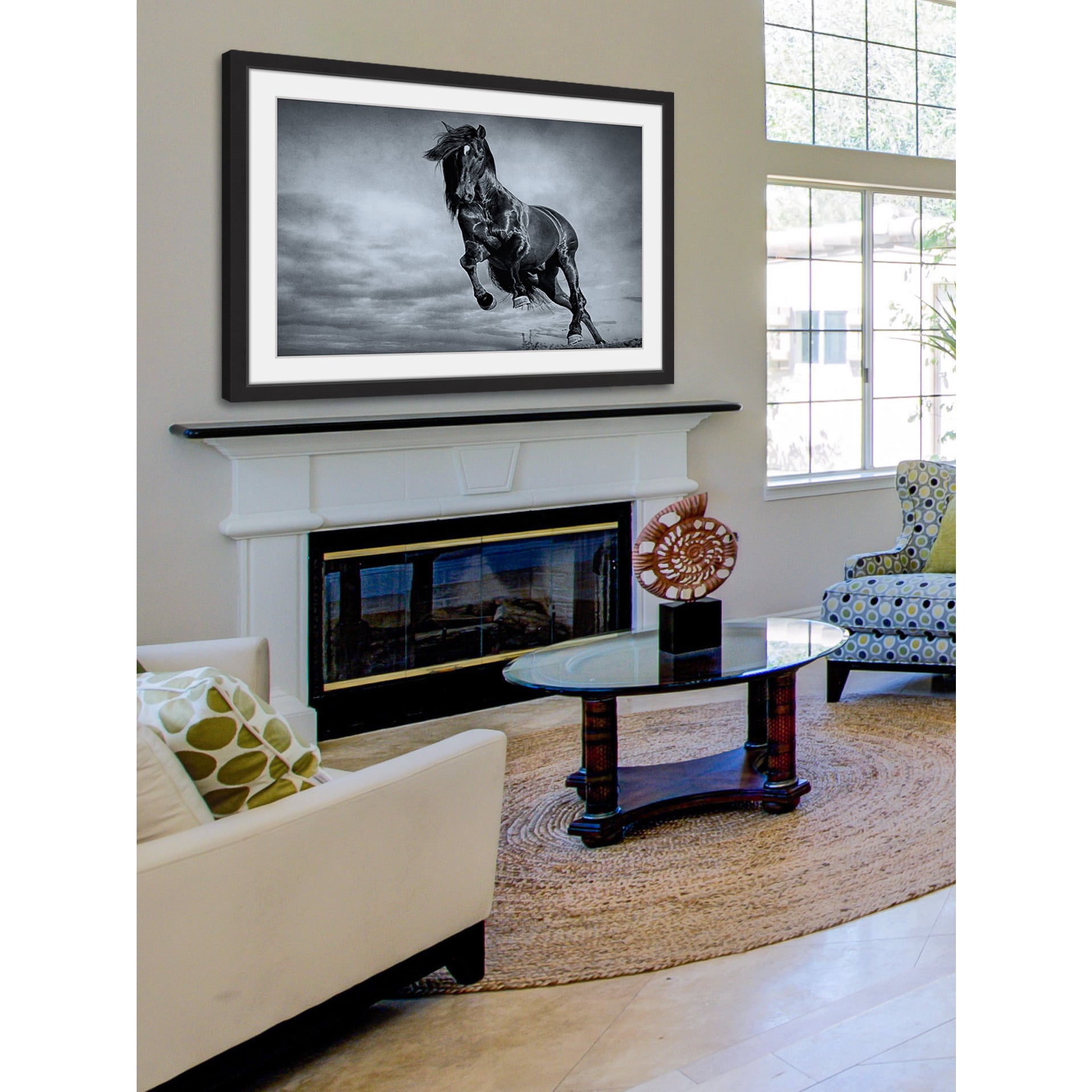 "Blue Baroque" Framed Painting Print