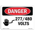 thumbnail image 1 of SignMission OS-DS-A-1824-L-1010 18 x 24 Po Signe de Danger OSHA - 277 480 Volts, 1 of 1