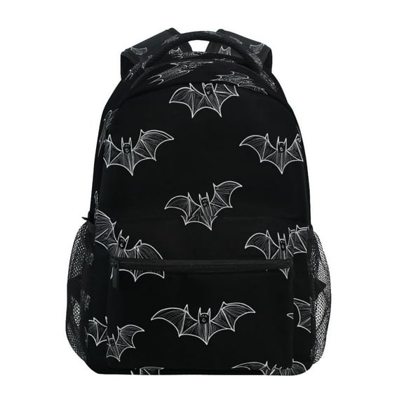 Black Bat Stylish Large Backpack 15L Self-Standing Durable Twill for School, Office and Travel Use