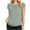Army Green, variant on Jacenvly 2024 short sleeve summer shirts for women Fashion Women's Chiffon Solid Color Round Neck Casual Shirt Blouse Quick drying Crewneck plus size tops Army Green