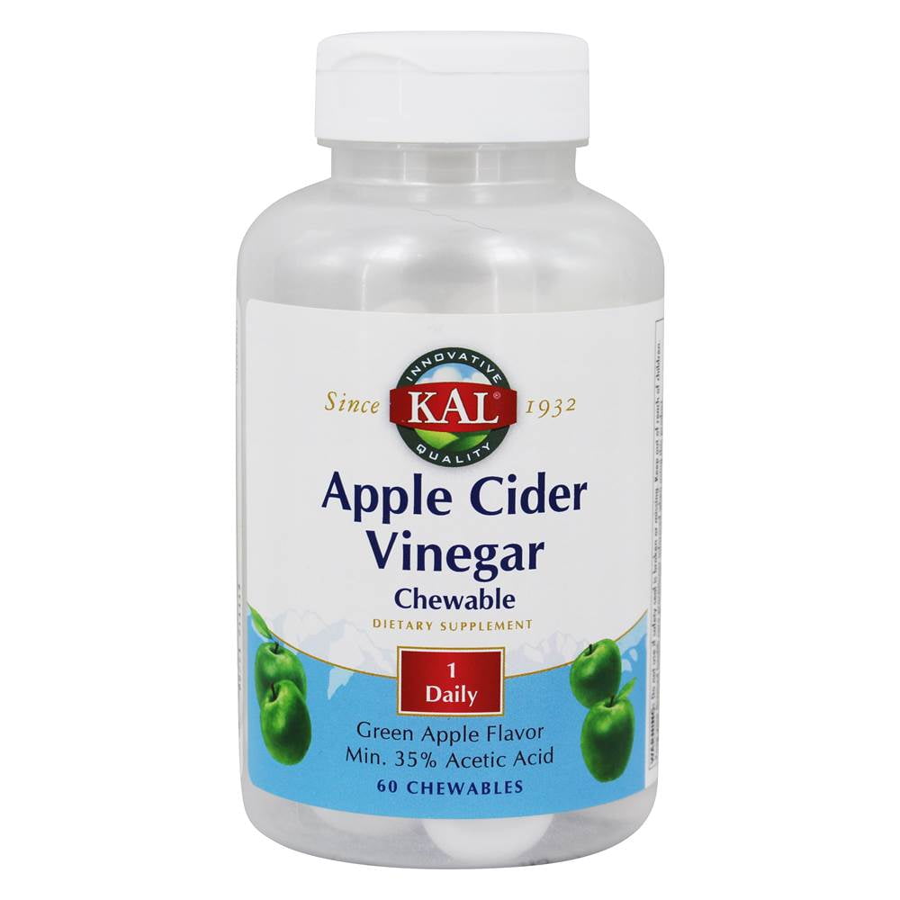 Kal Apple Cider Vinegar Green Apple Flavor 60 Chewable Tablets