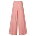 thumbnail image 6 of Povozer Women's Stretchy Wide Leg Palazzo Lounge Pants Casual Comfy High Waist Palazzo Pants(Pink,L), 6 of 6