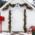 thumbnail image 4 of Easter Cedar Wreath, Easter Wreaths for Front Door, Realistic Pine Wreath, Large Green Cypress Wreaths for Home Fireplace Wall Window Porch Outdoor Xmas Holiday Decor (A, 78.6"), 4 of 9