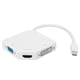 thumbnail image 1 of Mini DP a VGA/HDMI/DVI Conveter 3 en 1 Adaptador electrónico de vídeo 1080P Blanco B0404, 1 of 8