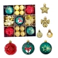 thumbnail image 3 of 35 adornos navideños para colgar, bolas de Navidad, adornos para el árbol de Navidad, Rojo Oro Verde, 3 of 9