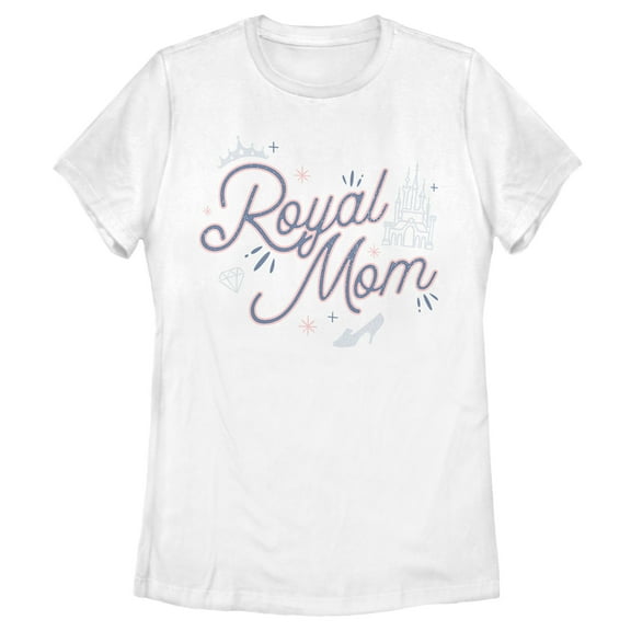 Women's Disney Royal Mom  Graphic Tee White Large