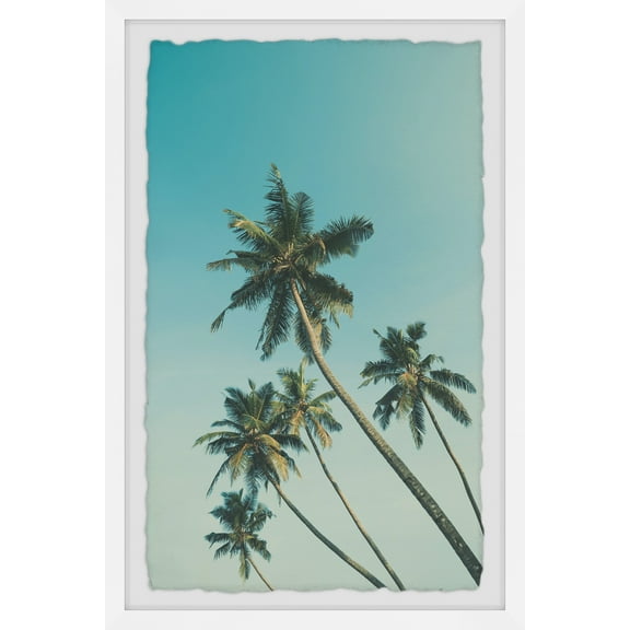Marmont Hill Leaning Palm Trees Framed Wall Art, 8" x 12"