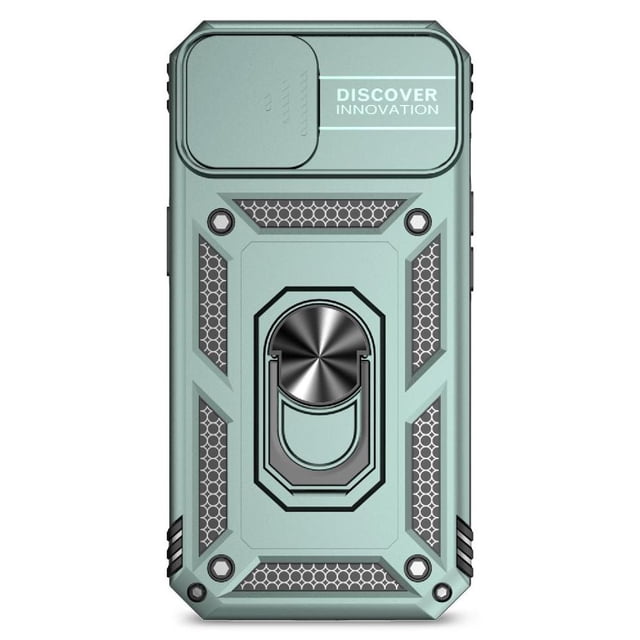 Estuche GANGXUN para iPhone 15 Plus, soporte giratorio 360°, estilo mecánico y magnético