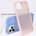 thumbnail image 4 of For Apple iPhone 14 6.1 inch Slim Matte Colored Frame Shockproof Hybrid Case Cover Purple, 4 of 4