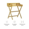 thumbnail image 6 of Linon Coy Folding Desk, 34.25" Tall, Natural Finish, 6 of 8