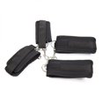 thumbnail image 3 of Juego de esposas de cuero suave, kit de correas ajustables para ejercicios de fitness de mano, muñeca y tobillo, 3 of 5