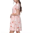 thumbnail image 2 of Disketp Rabbit And Cherry para Vestido de Manga Corta para Mujeres, Vestidos de Verano para Mujeres, Casual y Holgado para la Playa, 2 of 6