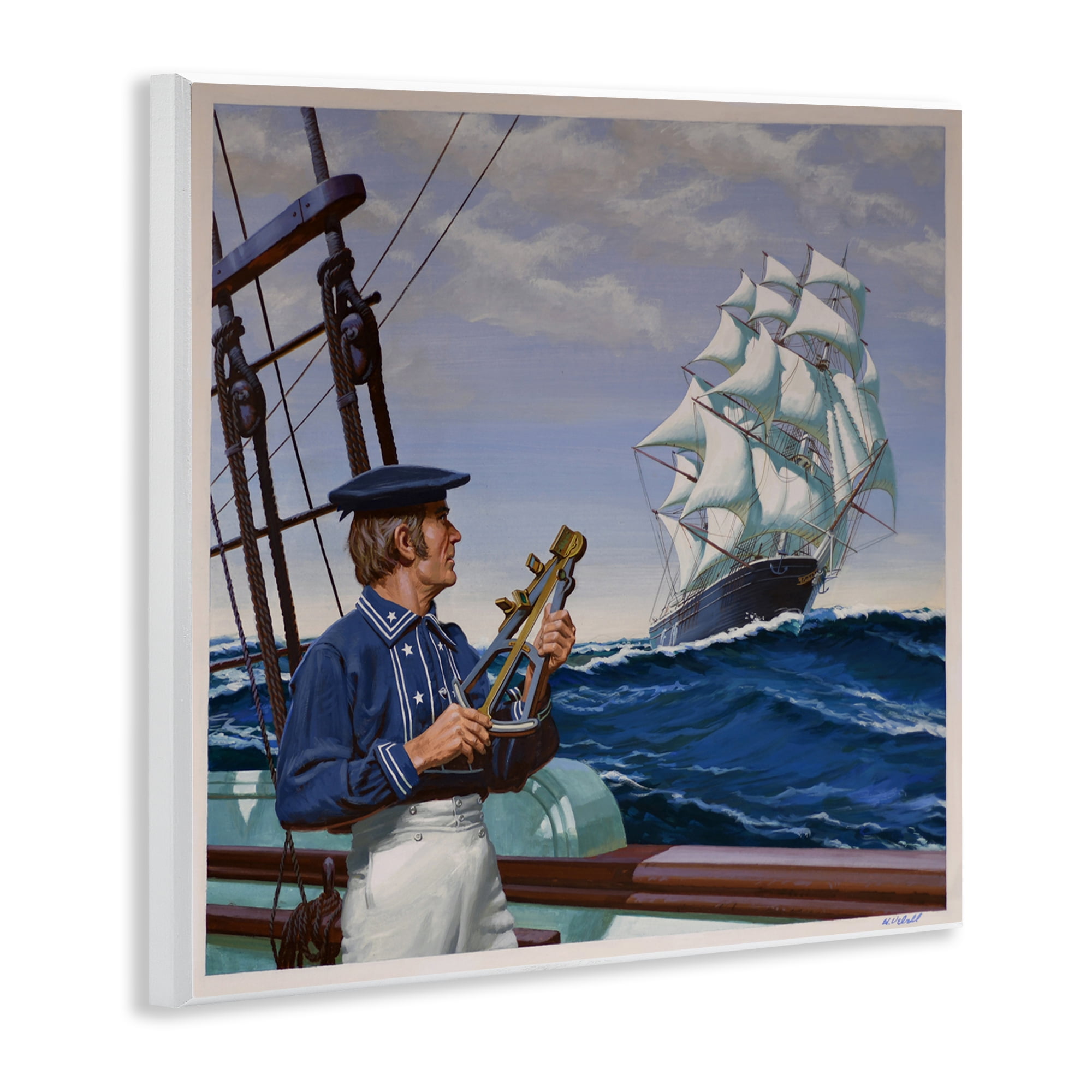 Flying Cloud Sailing Ship Wall Plaque Art, design by Wind River Studios
