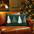 thumbnail image 4 of Btomtd Velvet Throw Pillow Cover 12 x 20 Inch, Christmas Embroidered Pillow Cases, Holiday Decorative Cushion Cover for Xmas Sofa Couch, B, 4 of 7