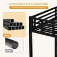 thumbnail image 5 of Miniyam Twin XL Metal Loft Bed Frame with Gaming-Friendly Desk & LED Light, Black, 5 of 10