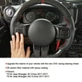 thumbnail image 4 of Steering Wheel Steering Wheel For  Upgraded Customized Steering Wheel Carbon Fiber Steering Wheel Nappa Preforated Leather Red Stitching Fit For  JK/JKU 2011-2017, 4 of 8