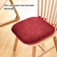 thumbnail image 4 of Cojín de asiento Cateissary con correas antideslizante para silla de interior color Café 41*41cm, 4 of 6