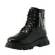 thumbnail image 1 of NECHOLOGY Botas Mujer Adulto Femenino Zapatos Botines de mujer Estilo Británico Color Sólido Cuero Lateral Cremallera Suela Gruesa Moda Botas (Black, 9), 1 of 7