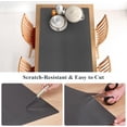 thumbnail image 3 of Dark Gray Plastic Table Protector Cover Pad, 1.5mm Thick Waterproof Leather-Look PVC Rectangle Desk Mat, Anti Scratch Oil Resistant Table Top Area Mat for Counter, Office (24x48 inch), 3 of 4