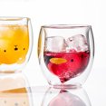 thumbnail image 3 of Coofit Glass Mug Double Layer Cat Bird Universal Coffee Mug Tea Mug Drinking Mug, 3 of 7