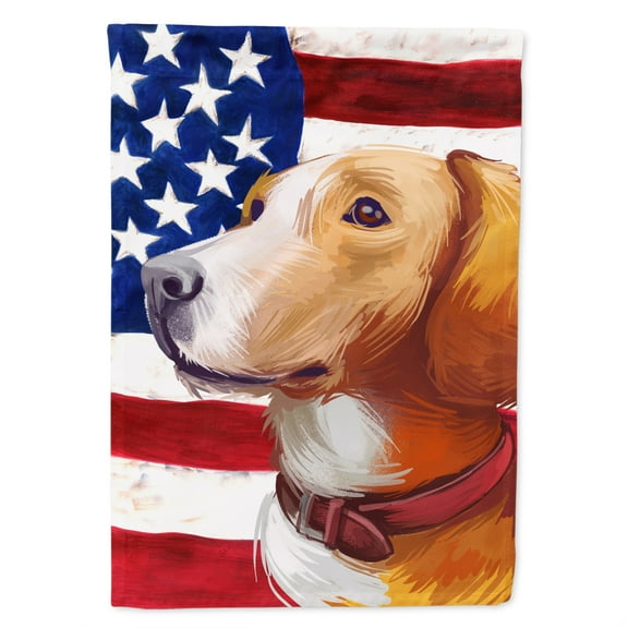 Carolines Treasures CK6662CHF Posavac Hound Dog American Canvas House Size outdoor-flags, Multicolor