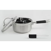 Cook Pro 4 Cup Egg Poacher All in One 2.5 Qt Stainless Steel Lidded Saucepan