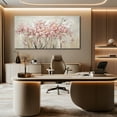 thumbnail image 6 of Pink and White Canvas Pictures Floral Poster Print 29"x58" Large Artwork for Living Room Nature Painting Wall Art for Dining Room, 6 of 8