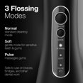 thumbnail image 2 of - Rechargeable wireless electric water flosser, suitable for teeth, gums, and tongue - Waterproof modern design, 300ml large capacity water tank, 3 modes, 6 nozzle tips, luxury tongue scraper - Black, 2 of 4