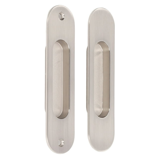 Finger Flush Pull Set, Rectangular Shaped Finger Flush Pulls for Closet Pocket Sliding Barn Door Handle Set Pull Recessed Handle