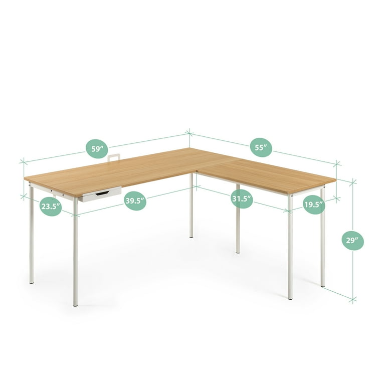 Cream corner desk discount