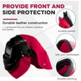 thumbnail image 3 of 2 Pcs Welding Helmet Cover and Helmet Bib Set, Welding Accessories with Press Fit Seal for Neck Protection, Fits Most(Red), 3 of 12