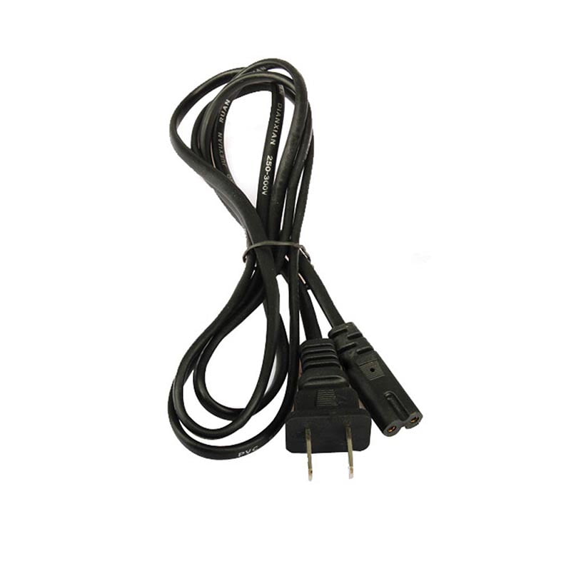 1 Feet US 2-Prong Two Prongs Port AC Power Cord Cable Connector for PS2 PS3 Slim 