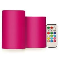 ALAZA Deep Pink 2 PCs LED Flickering Flameless Candles with Remote Timer Battery Operated Candle