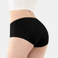thumbnail image 2 of Xijirk Panties for Women,Plus Size High Waist Briefs Elongated Crotch Belly Control Comfortable Breathable Underwear for Full Coverage,Womens Underwear,Black,XL, 2 of 3