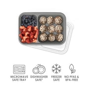 Bentgo Compartment Snack Containers Plastic 4.2 × 6.1 × 2.3 inches Silver
