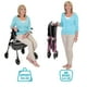 thumbnail image 3 of Andador plegable ligero Stander Wonder Rollator Plus para adultos mayores y niños, Travel EZ Fold-N-Go, pequeño andador con ruedas y asiento, color nogal negro, 3 of 5