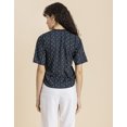 thumbnail image 3 of MoomayaWomens PrintedLoose-Fit Top,ElbowSleeves Round Neck Lounge Wear Top, 3 of 8