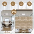 thumbnail image 6 of Brown Window Privacy Film, Vintage Modern Abstract Art Ombre Static Cling UV Sun Blocking Tint Film Heat Control Windows Films for Bedroom Bathroom, Window Stickers 35.4"x78.7", 6 of 8