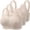 Beige, variant on Wensltd Women's 3 Pack Wireless Bras Lace Full Coverage Comfort Everyday Bras