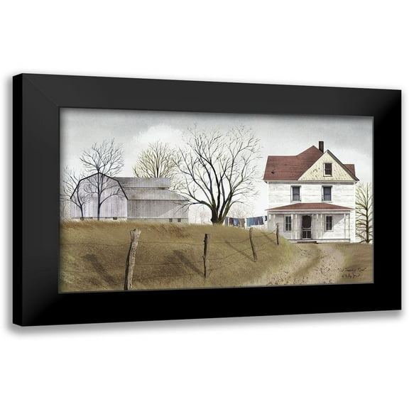 Jacobs, Billy 14x10 Black Modern Framed Museum Art Print Titled - Old Township Road