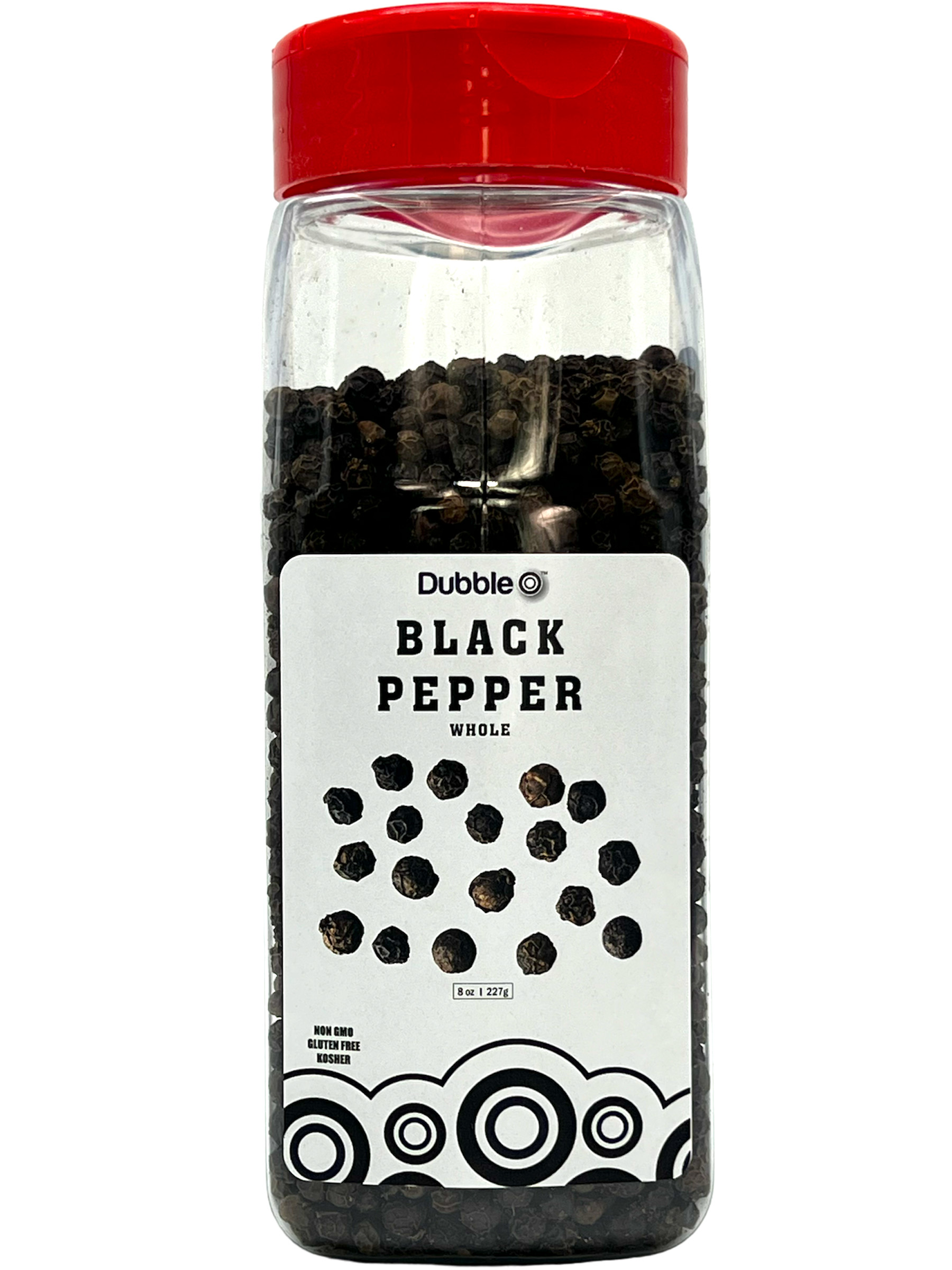 Whole Black Peppercorn 8 oz. Non GMO, Kosher, Halal, and Gluten