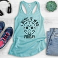 thumbnail image 2 of I Wish It Was Friday Tank Top, Ladies Racerback Tank Top, Funny Halloween Tank, Horror Movie Graphic Tee, Cancun, XX-Large, 2 of 3