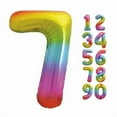 thumbnail image 2 of Ballon en aluminium arc-en-ciel, numéro 7 en forme de, 34", 2 of 2