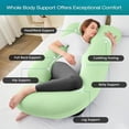 thumbnail image 2 of Almohada de Embarazo Jumbo en Forma de U Sasttie para Posicionamiento Corporal 152x76 cm, 2 of 7