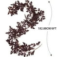 thumbnail image 3 of Fall Decor - Fall Decorations for Home - 6 Ft Plum Cimicifuga Seeded Garland - Artificial Leaf Garland Centerpieces for Tables Mantle -Autumn Thanksgiving Halloween Decoration for Indoor Wedding Room, 3 of 7