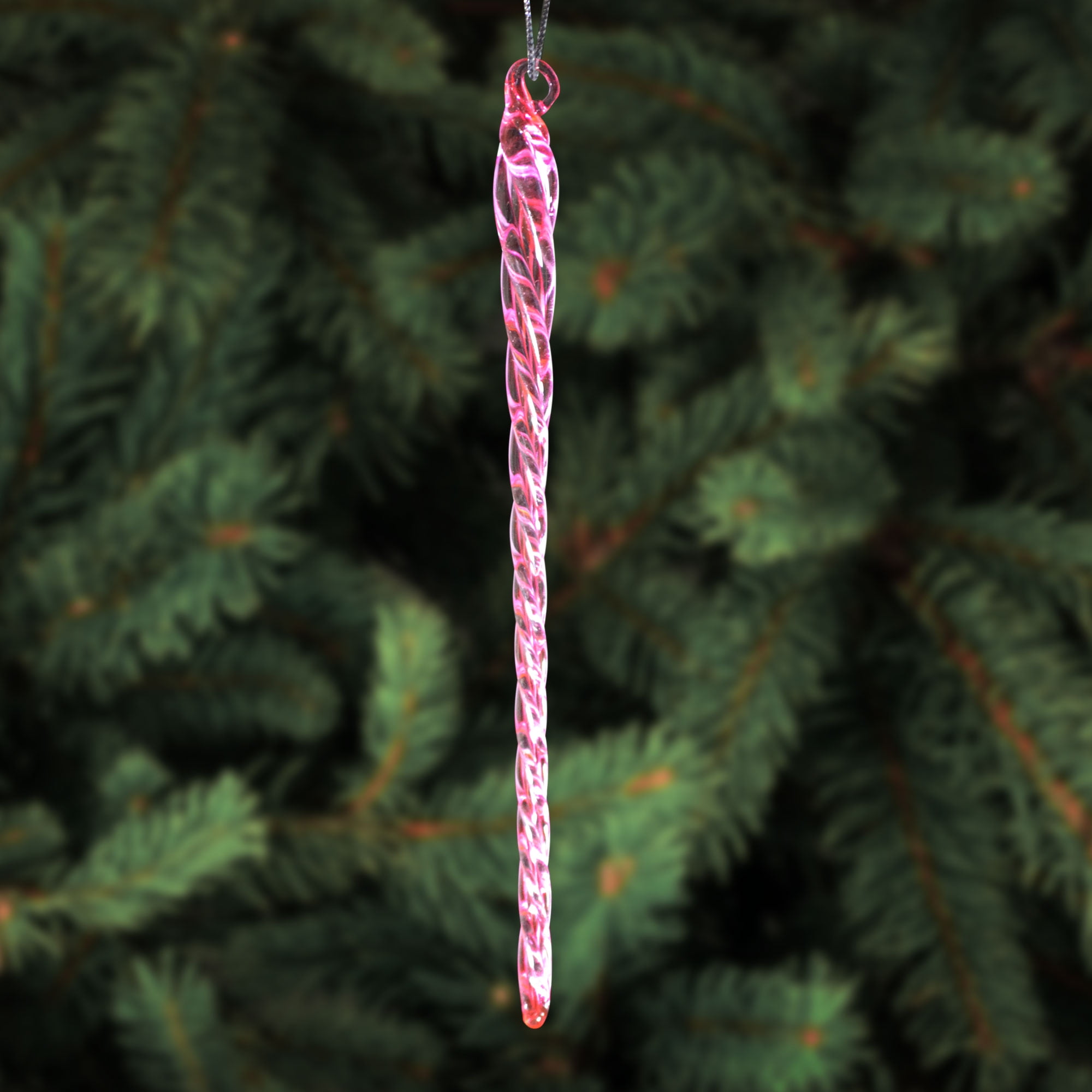 Glass Icicle Christmas Decoration Borosilicate Glass Christmas Tree Ornament Christmas in July 5 Red Hanging Christmas Tree Decoration