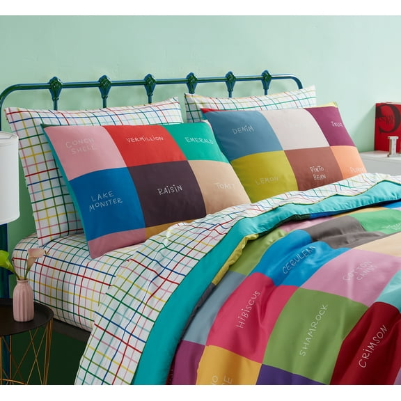 Smarts & Crafts Kids Rainbow Plaid Sheet Set