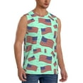 thumbnail image 2 of Daiia Usa Flag Printed Men's Tank Tops,Casual Soft Sleeveless Gym Muscle Shirts Bodybuilding Tee-3X-Large, 2 of 8